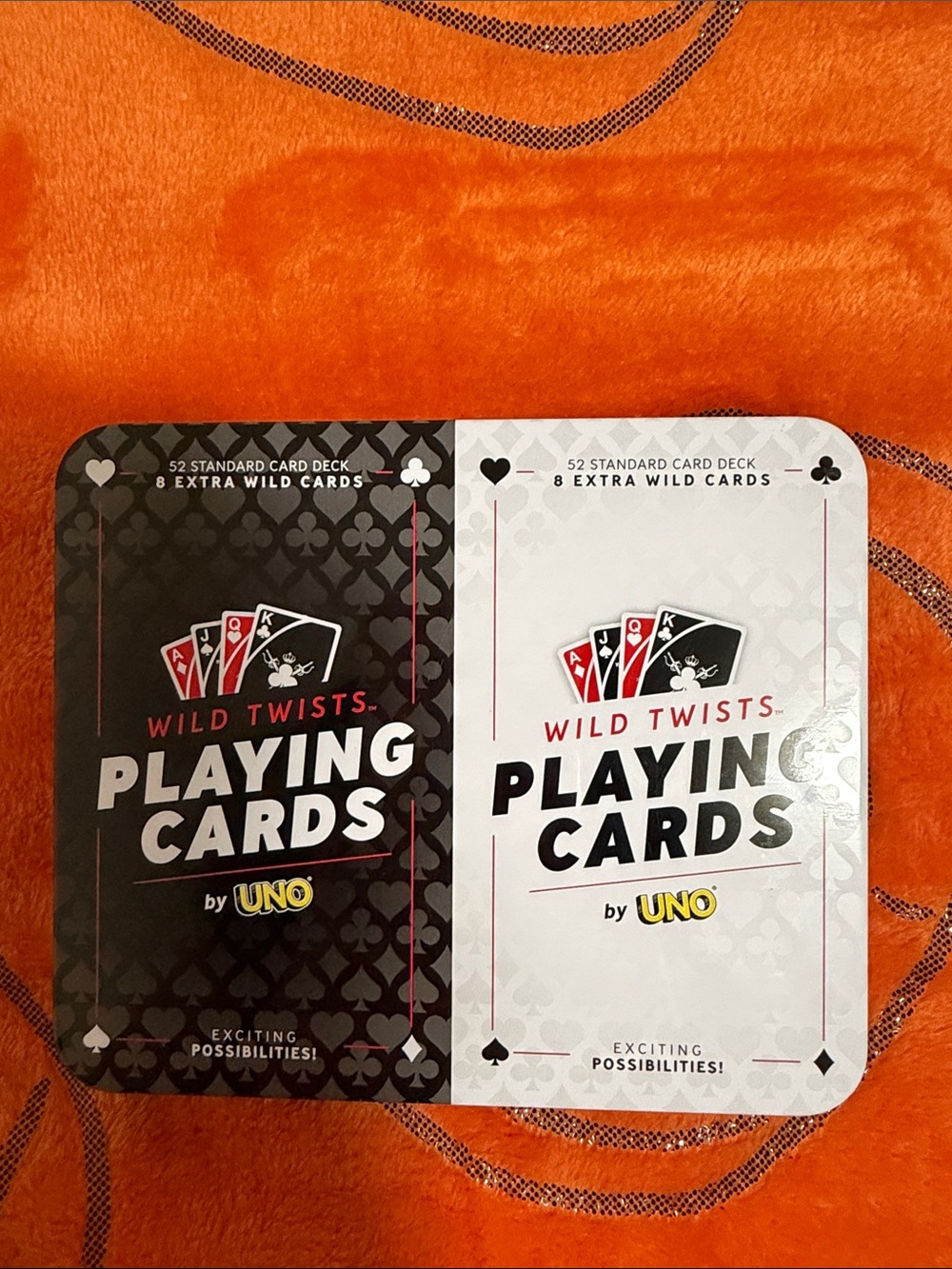Mattel UNO Wild Twists Playing Cards - Black & White